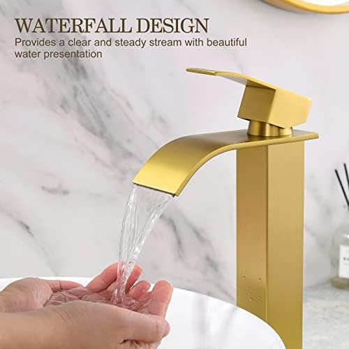 Sturdy Gold Vessel Sink Faucet