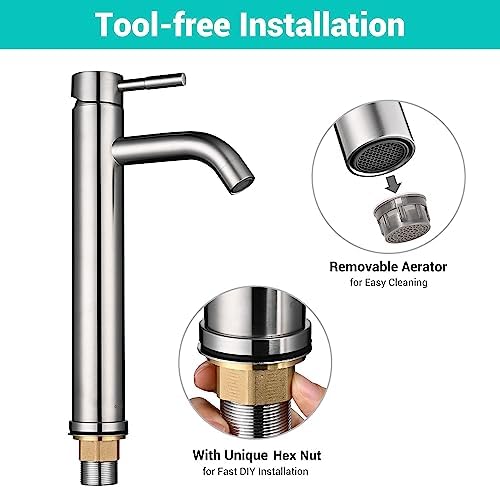 Easy Install Stainless Steel Bathroom Faucet