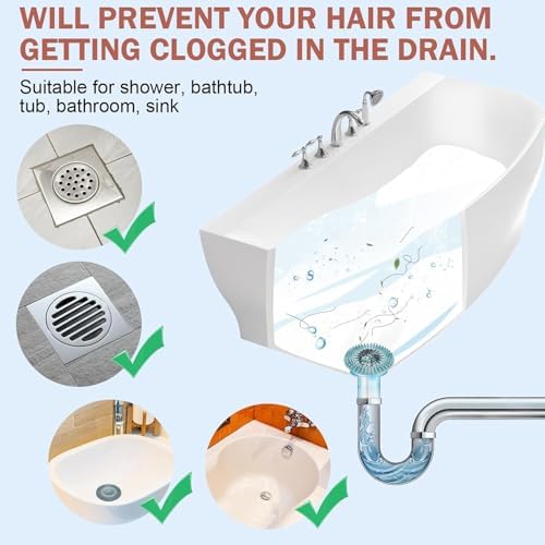 Gotega Drain Strainers Effortless Hair Catcher Smart Solutions for Your Bathroom