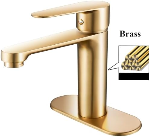 Brushed Gold Single-Handle Bathroom Faucet