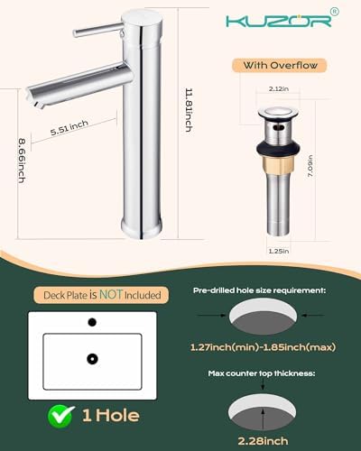 Elegant Tall Bathroom Faucet