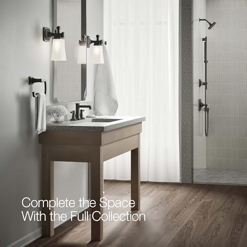 Two-Handle Bathroom Sink Faucet Matte Black by Kohler