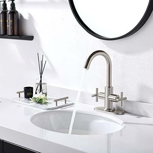 Exceptional 4-Inch Bathroom Faucet with Swivel Spout rust-free 304 stainless steel
