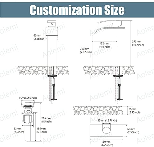 Sturdy Tall Vessel Sink Faucet from Aolemi