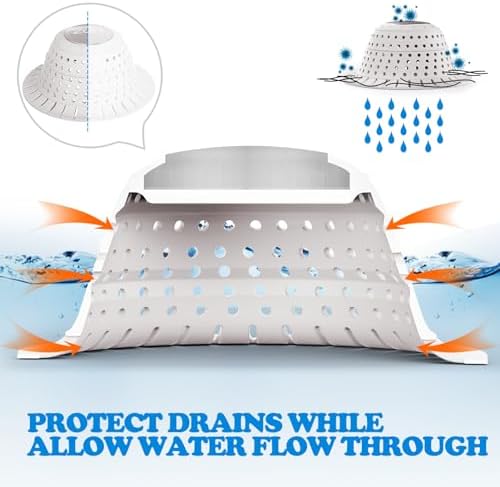 Stain Prevention and Hair Catcher for Drains - Durable Silicone Collapsible Protector