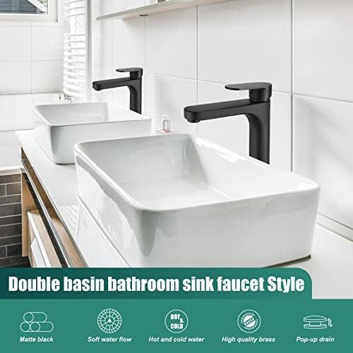 Modern Black Vessel Sink Faucet
