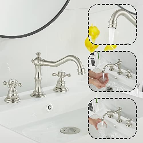 Widespread 3-Hole Faucet Two Handles for Smooth Flow