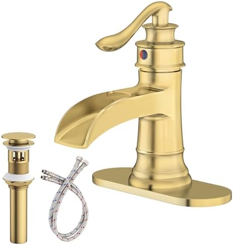 Stunning Gold Faucet Waterfall Design