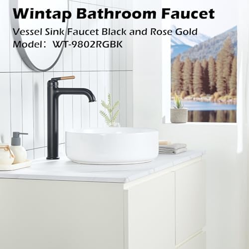 Stylish Black Vessel Sink Faucet Durable Water-Saving