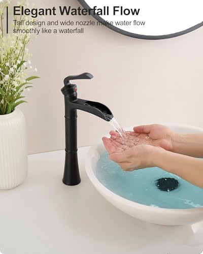 Stylish Tall Vessel Sink Faucet with Bamboo-Insensitive Flow