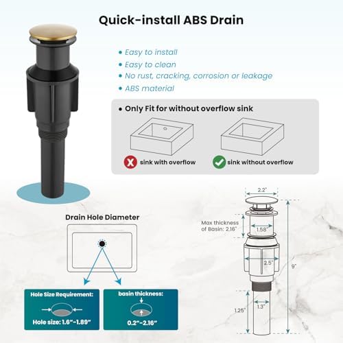 Gotonovo Long Reach Deck-Mounted Bathroom Faucet