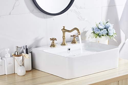GGStudy 8-inch 2 Handles 3 Holes Bathroom Sink Faucet