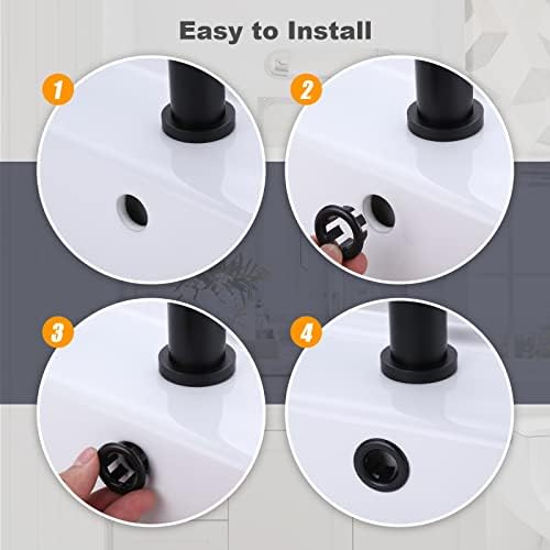 ARCORA 2-Piece Sink Overflow Ring Matte Black
