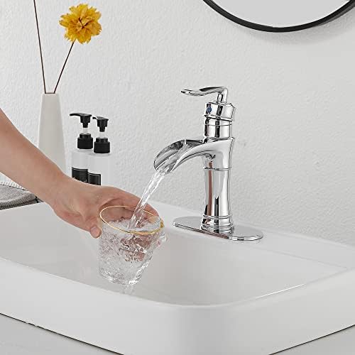 GGStudy Single-Handle Bathroom Faucet - Waterfall spout for a MILLION-dollar look