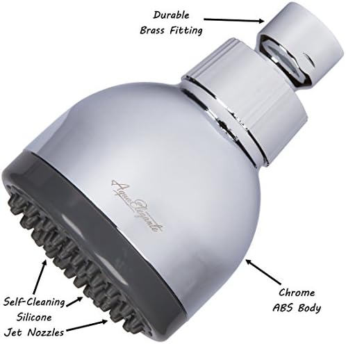 Aqua Elegante 3-inch Chrome High-Pressure Shower Head