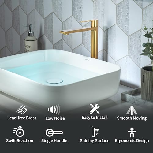 Casta Diva Tall Vessel Sink Faucet for Gold