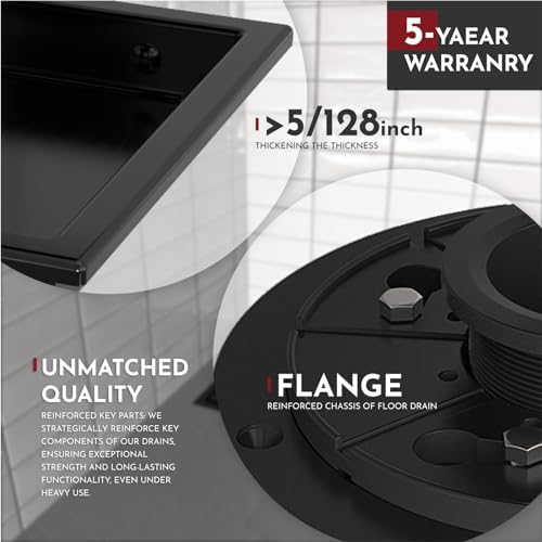 Prime 6-Inch Square Floor Drains