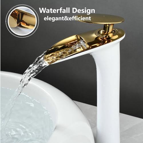 SHUNLI Vessel Faucet White Gold