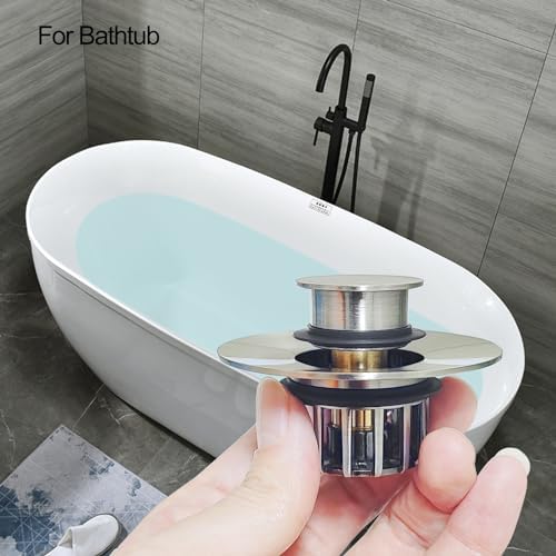 Efficient 2-in-1 bathtub drain stopper with hair trap Rustproof Durable