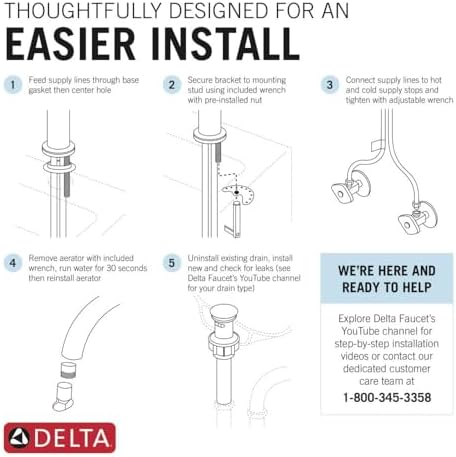 Delta Faucet Nicoli Matte Black Single Hole