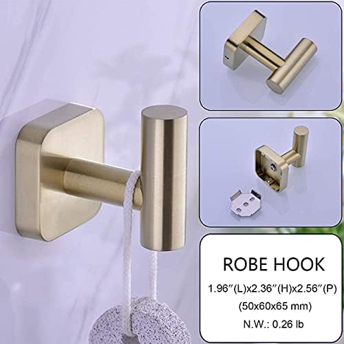 TRUSTMI Brushed Gold Bathroom Faucet and 4 Piece Hardware Accessories Set Bundle