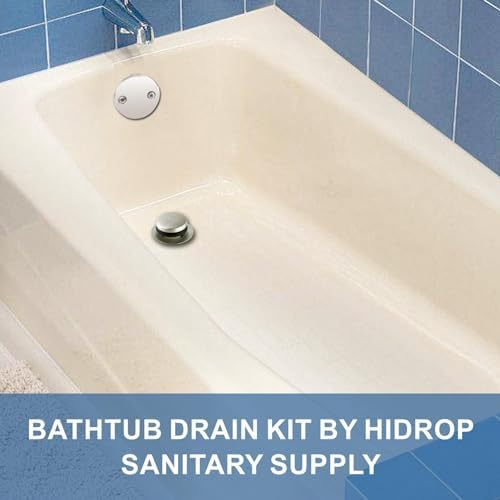 HIDROP Brushed Nickel Tub Drain Kit Set