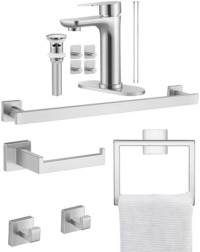 Elegant bathroom sink faucet with various accessories for durability and style