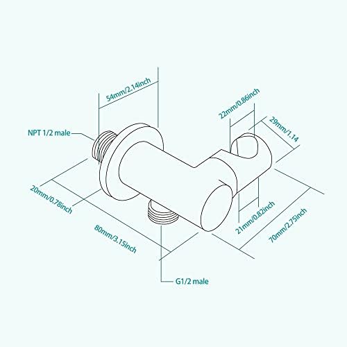Sturdy Adjustable Shower Wand Holder