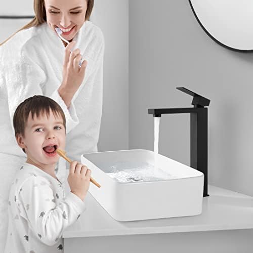 KES Black Tall Bathroom Faucet