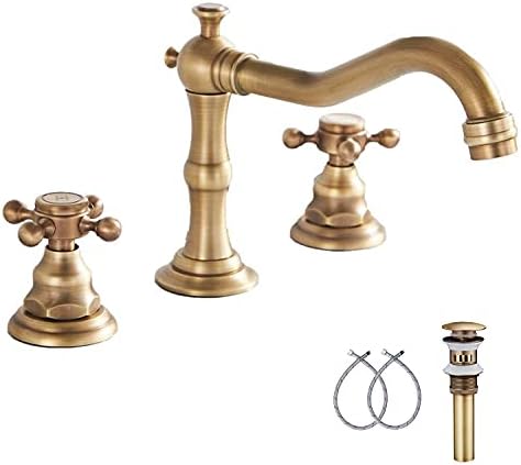 GGStudy 8-inch 2 Handles 3 Holes Bathroom Sink Faucet