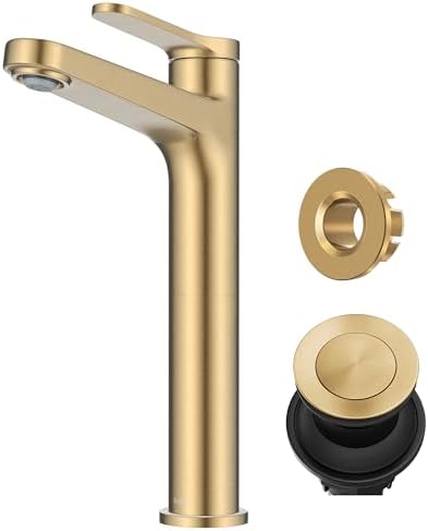 Sleek Vessel Sink Faucet Spot-Free Stainless Brass Single Handle