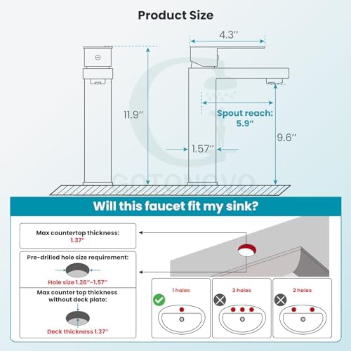 Gothonovo Modern Vessel Sink Faucet
