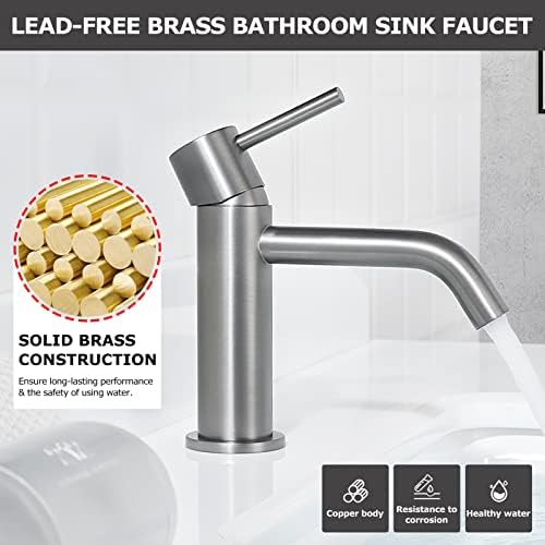 EZANDA Brass Single-Handle Bath Faucet