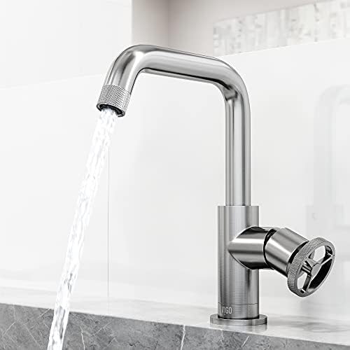 9 Single Handle Faucet Contemporary Style VIGO Cass Brushed NickelVG01047BN