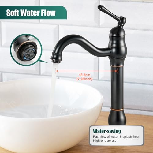 Adjustable 360 Vessel Sink Faucet Brass Oil Rubbed Bronze