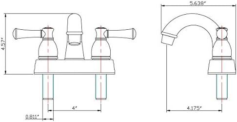Dura Faucet Stylish Two-Handle Arc Spout for RV Use