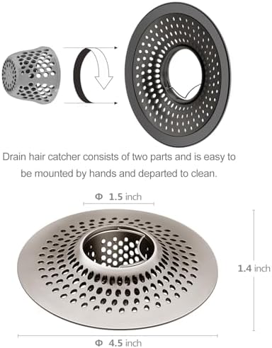 LEKEYE Detachable Shower Drain Hair Catcher