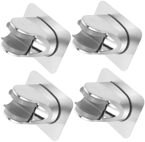 4 Piece Aluminum Shower Bracket Set Silver Space Design