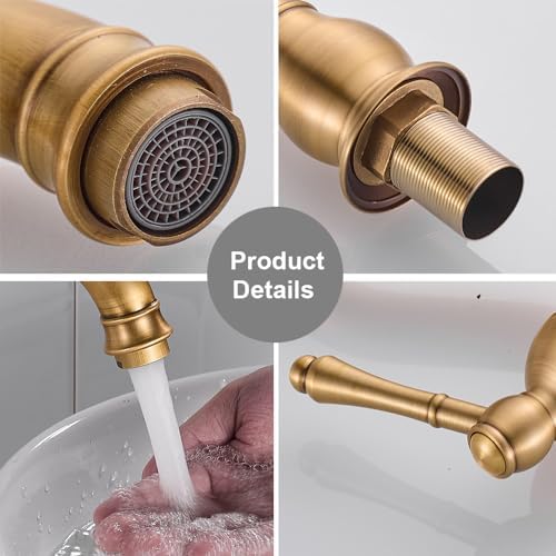Antique Brass 360 Swivel Bathroom Faucet