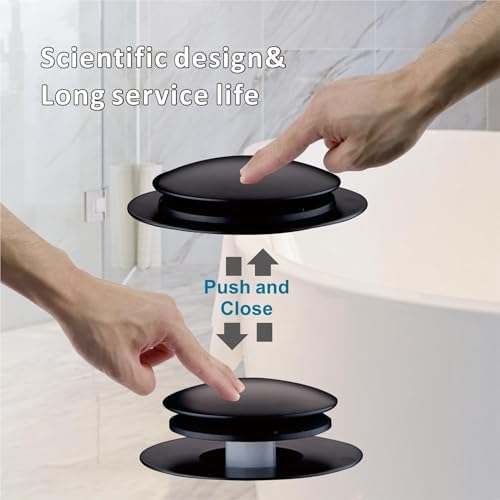 Sturdy Black bathtub drain stopper