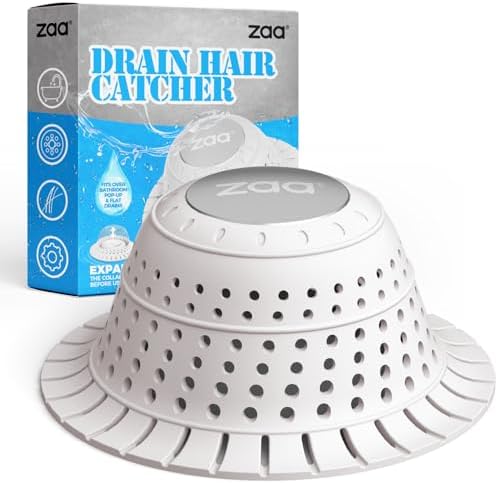 Stain Prevention and Hair Catcher for Drains - Durable Silicone Collapsible Protector