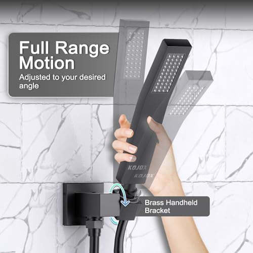 12-inch Black Shower System Set