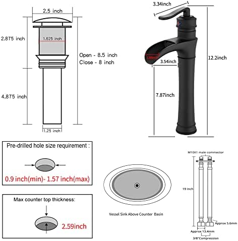 Matte Black Farmhouse Bathroom Faucet