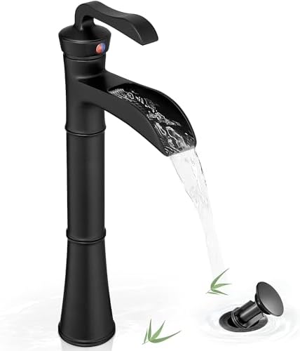 Stylish Tall Vessel Sink Faucet with Bamboo-Insensitive Flow