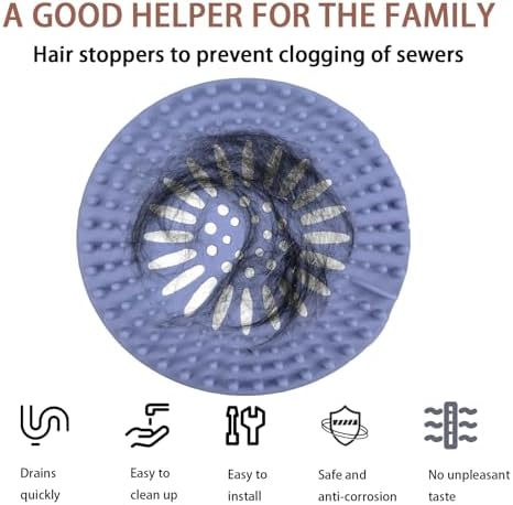 6-Piece Hair Catcher Set for Shower Drains
