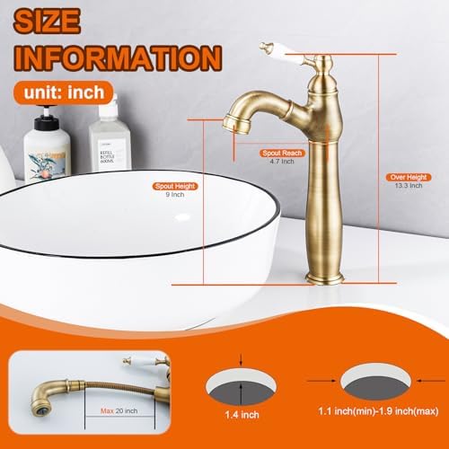 Elegant Vintage Faucet with Pull-Out Sprayer