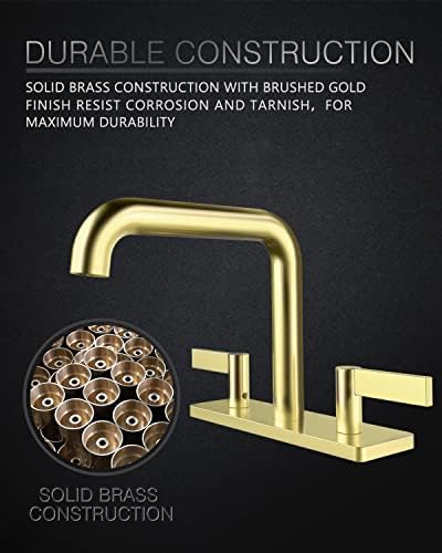 Bathroom Faucet 2-Handle Brushed Gold indarecom
