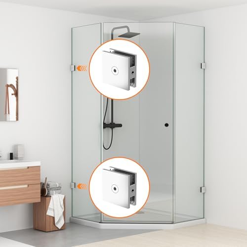 Bathlink Polished Chrome Glass Clamp