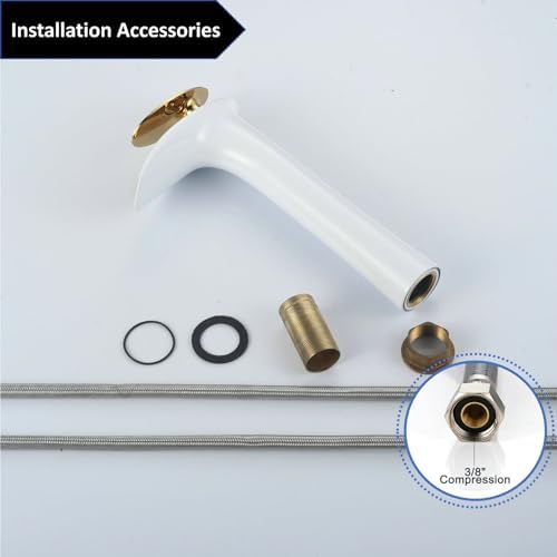 SHUNLI Vessel Faucet White Gold