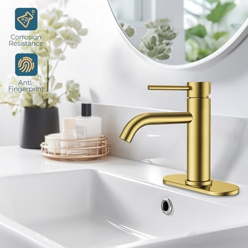 FORIOUS Gold Bathroom Faucets